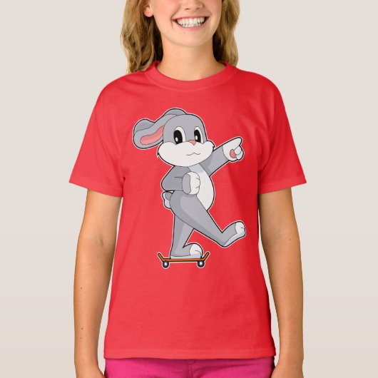 Rabbit Skater Skateboard T-shirt (Voorkant)