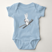 Rabbit Skier Baby Bodysuit (Voorkant)