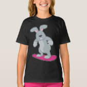 Rabbit Snowboard Winter Sport T-shirt (Voorkant)
