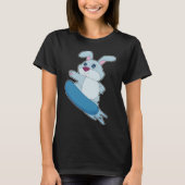 Rabbit Snowboard Winter Sport T-shirt (Voorkant)
