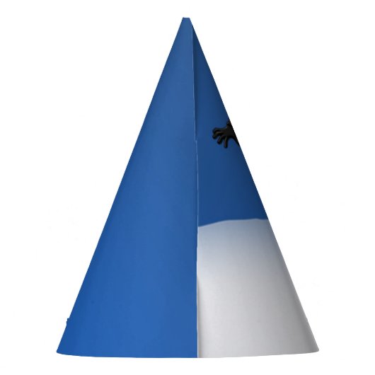 Rabbit Snowboarder Birthday Feesthoedjes (Achterkant)