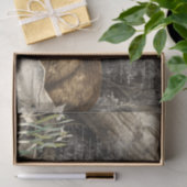 Rabbit Snowdrop Flowers Spring French Script Craft Tissuepapier (Geschenk)