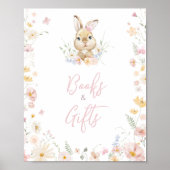 Rabbit Somebunny Baby shower Boeken en Geschenken Poster (Voorkant)
