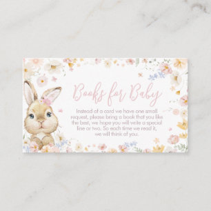 Rabbit Somebunny Baby shower Boeken voor Baby Informatiekaartje