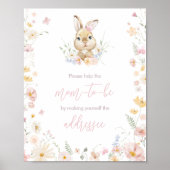 Rabbit Somebunny Baby shower Envelope Station Poster (Voorkant)