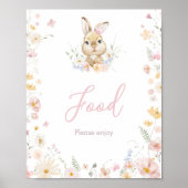 Rabbit Somebunny Baby shower Voedsel Poster (Voorkant)