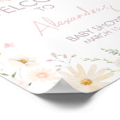 Rabbit Somebunny Baby shower Welkom Poster (Hoek)