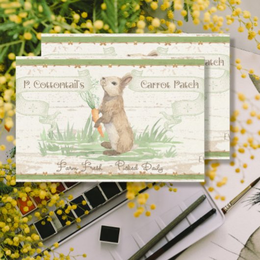 Rabbit Spring Carrot Patch Cottage Decoupage Tissuepapier