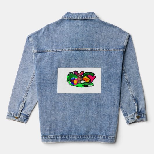 Rabbit spring love denim jacket (Achterkant)