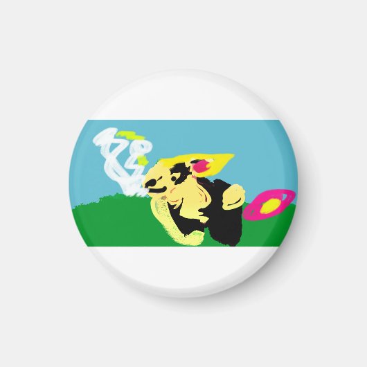 Rabbit spring   magneet (Voorkant)
