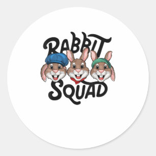 Rabbit Squad TShirt voor Rabbit Lover Shirt _ Cool Ronde Sticker