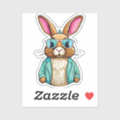 Rabbit Sticker with Jacket and Sunglasses (Vel)