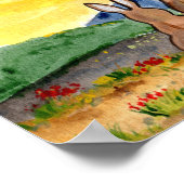 Rabbit Sunrise over Mountains Sunny Yellow Poster (Hoek)