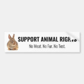 Rabbit Support Animal Rights Bumpersticker (Voorkant)