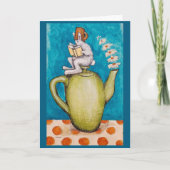 Rabbit Tea Get Well card Kaart (Voorkant)