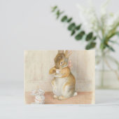 Rabbit Tea Party - Beatrix Potter Briefkaart (Staand voorkant)