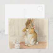 Rabbit Tea Party - Beatrix Potter Briefkaart (Voorkant / Achterkant)