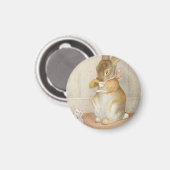 Rabbit Tea Party - Beatrix Potter Magneet (Voorkant / Achterkant)