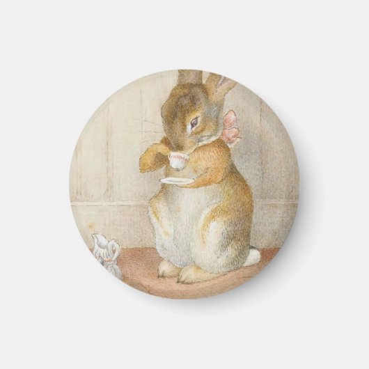Rabbit Tea Party - Beatrix Potter Magneet (Voorkant)