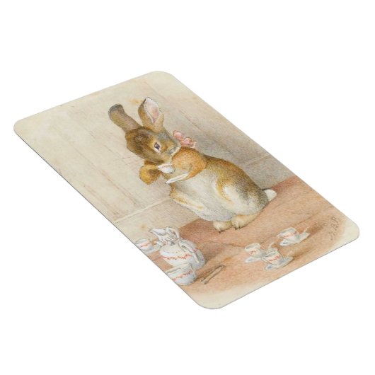 Rabbit Tea Party - Beatrix Potter Magneet (Rechterzijde)