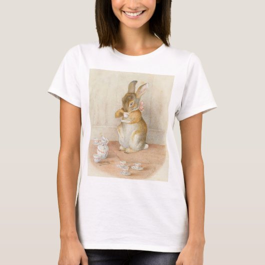 Rabbit Tea Party - Beatrix Potter T-shirt (Voorkant)