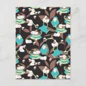 Rabbit Tea Party Pattern II Briefkaart (Voorkant)