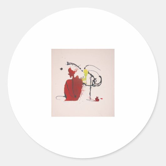 Rabbit Thatch Abstract Jeff Hankamer Artjunkhaus Ronde Sticker (Voorkant)