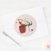 Rabbit Thatch Abstract Jeff Hankamer Artjunkhaus Ronde Sticker (Envelop)