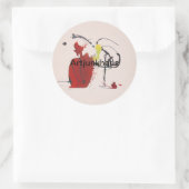 Rabbit Thatch Abstract Jeff Hankamer Artjunkhaus Ronde Sticker (Tas)