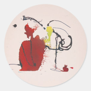 Rabbit Thatch Abstract Jeff Hankamer Artjunkhaus Ronde Sticker
