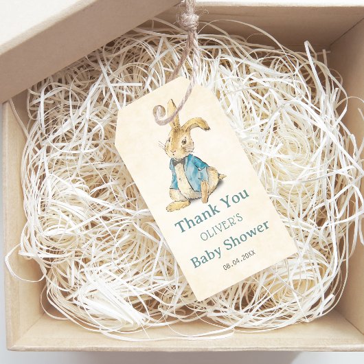 Rabbit The Rabbit Baby shower Dank je wel Cadeaulabel