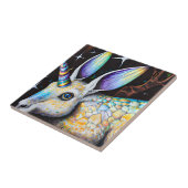 Rabbit Unicorn Ceramic Tile Tegeltje (Zijkant)