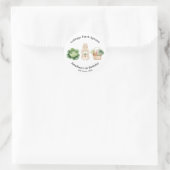  Rabbit Veggie Basket First Birthday Favor Ronde Sticker (Tas)