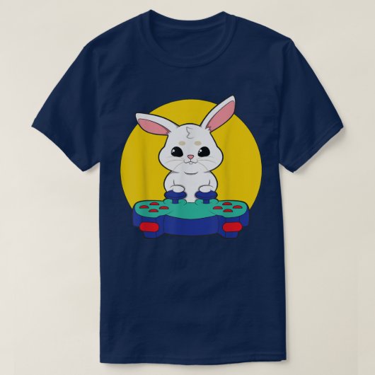 Rabbit Video Games Gaming Gamer T-shirt (Design voorkant)