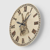 Rabbit Wall Clock Grote Klok (Hoek)