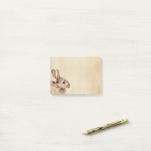 Rabbit Waterverf Sketch Post-it® notes (Op bureau)