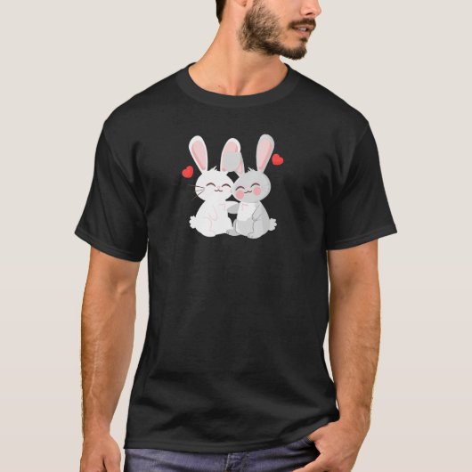 RABBIT Wedding Jubileum Engagement Party T-shirt (Voorkant)