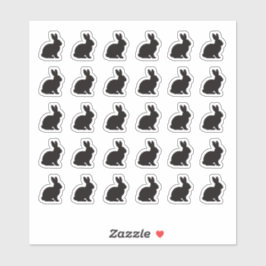 Rabbit Wedding Place Card Food Meal Menu Choice Sticker