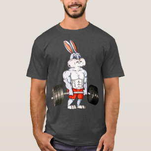 Rabbit Weightlift Funny Deadlift Fitness Pasen T-shirt