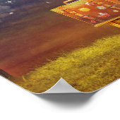 Rabbit with a Suitcase Looking Into the Night Sky Poster (Hoek)