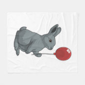 Rabbit with Balloon Fleece Deken (Voorkant (Horizontaal))