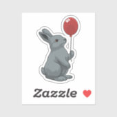 Rabbit with Balloon Sticker (Vel)