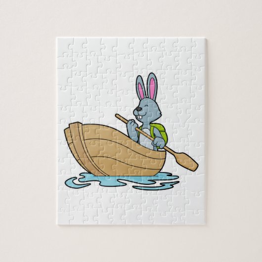 Rabbit with Boat & Paddle Legpuzzel (Verticaal)