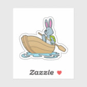 Rabbit with Boat & Paddle Sticker (Vel)