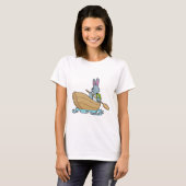 Rabbit with Boat & Paddle T-shirt (Voorkant volledig)