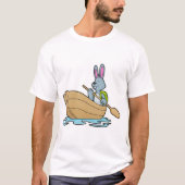 Rabbit with Boat & Paddle T-shirt (Voorkant)