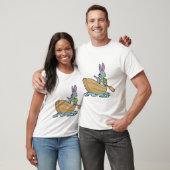 Rabbit with Boat & Paddle T-shirt (Unisex)