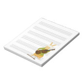 Rabbit With Broken Violin Music Manuscript Paper N Notitieblok (Linkerzijde)