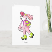 Rabbit with Roller skates Kaart (Achterkant)
