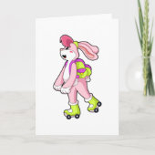 Rabbit with Roller skates Kaart (Voorkant)